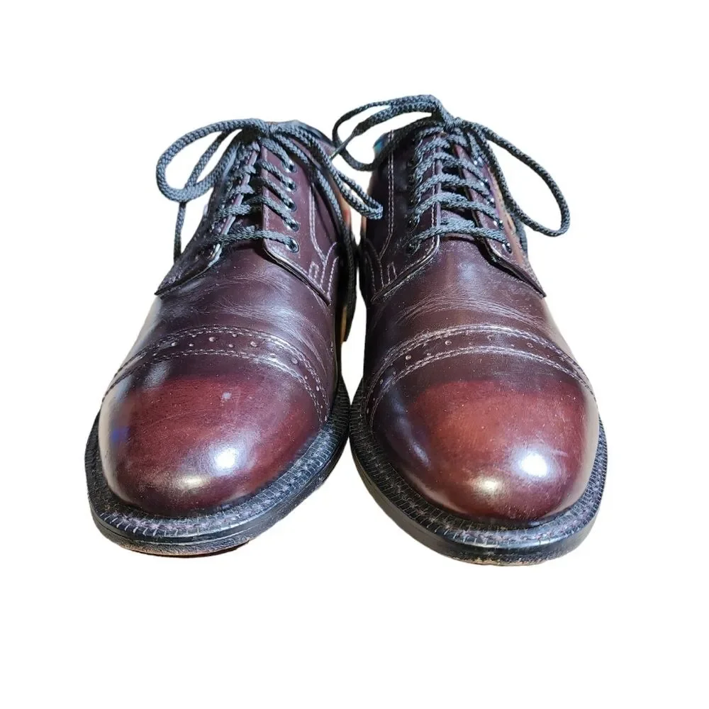 Executive Imperials Style‎ 607502 Reddish Brown Leather Cap Toe Oxfords Size 8EE